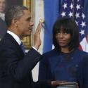 Barack Obama : Sa prestation de serment, avec sa femme et ses filles émues