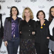 Nicole Garcia, Brigitte Roüan, Elisa Tovati à l'avant-première du film Tu honoreras ta Mère et ta Mère au cinéma Etoile-Lilas à Paris le 29 Janvier 2013.