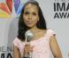 Kerry Washington, grande gagnante des NAACP Image Awards au Shrine Auditorium qu'elle quittait avec trois prix. Los Angeles, le 1er février 2013.