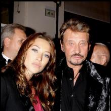 Johnny Hallyday et sa fille Laura Smet en août 2008, à Paris.