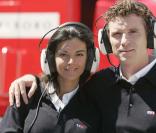 Karen Minier, avec Denis Brogniart dans F1 à la Une