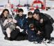  La princesse Marie et le prince Joachim de Danemark pendant leurs vacances d'hiver à Villars-sur-Ollon, photographiés le 13 février 2013 avec leurs enfants Nikolai (13 ans), Felix (11 ans), Henrik (3 ans) et Athena (1 an) au Col de la Bretaye. 