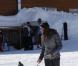  La princesse Marie et le prince Joachim de Danemark lors de leurs vacances d'hiver à Villars-sur-Ollon, photographiés le 13 février 2013 avec leurs enfants Nikolai (13 ans), Felix (11 ans), Henrik (3 ans) et Athena (1 an) au Col de la Bretaye. 