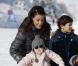  La princesse Marie et le prince Joachim de Danemark lors de leurs vacances d'hiver à Villars-sur-Ollon, photographiés le 13 février 2013 avec leurs enfants Nikolai (13 ans), Felix (11 ans), Henrik (3 ans) et Athena (1 an) au Col de la Bretaye. 