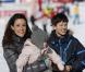  La princesse Marie et le prince Joachim de Danemark lors de leurs vacances d'hiver à Villars-sur-Ollon, photographiés le 13 février 2013 avec leurs enfants Nikolai (13 ans), Felix (11 ans), Henrik (3 ans) et Athena (1 an) au Col de la Bretaye. 