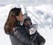  La princesse Marie et le prince Joachim de Danemark lors de leurs vacances d'hiver à Villars-sur-Ollon, photographiés le 13 février 2013 avec leurs enfants Nikolai (13 ans), Felix (11 ans), Henrik (3 ans) et Athena (1 an) au Col de la Bretaye. 