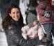  La princesse Marie et le prince Joachim de Danemark lors de leurs vacances d'hiver à Villars-sur-Ollon, photographiés le 13 février 2013 avec leurs enfants Nikolai (13 ans), Felix (11 ans), Henrik (3 ans) et Athena (1 an) au Col de la Bretaye. 