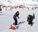  La princesse Marie et le prince Joachim de Danemark lors de leurs vacances d'hiver à Villars-sur-Ollon, photographiés le 13 février 2013 avec leurs enfants Nikolai (13 ans), Felix (11 ans), Henrik (3 ans) et Athena (1 an) au Col de la Bretaye. 