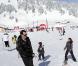  La princesse Marie et le prince Joachim de Danemark lors de leurs vacances d'hiver à Villars-sur-Ollon, photographiés le 13 février 2013 avec leurs enfants Nikolai (13 ans), Felix (11 ans), Henrik (3 ans) et Athena (1 an) au Col de la Bretaye. 