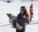  La princesse Marie et le prince Joachim de Danemark lors de leurs vacances d'hiver à Villars-sur-Ollon, photographiés le 13 février 2013 avec leurs enfants Nikolai (13 ans), Felix (11 ans), Henrik (3 ans) et Athena (1 an) au Col de la Bretaye. 