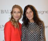 Exclusif - Alexandra Golovanoff et Liliane Jossua, propriétaire du Montaigne Market, assiste à la soirée de lancement de la collection joaillère Carbone de Balmain. Paris, le 1er mars 2013.