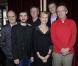 Pierre Lescure, Regis Wargnier, Anne Loiret, Nicolas Candoni et Patrice Leconte - Conférence de presse "Palmarès du Theatre 2013" à la brasserie Zimmer a Paris. Le 8 mars 2013.
