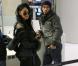 Nabilla et Thomas à l'aéroport de Roissy le 13/01/13.