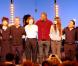 Exclu : Jane Birkin entourée de sa fille Charlotte Gainsbourg, Miossec, Abd Al Malik et ses musiciens japonais en concert à l'Opéra Garnier de Monaco, le 9 février 2013.