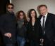 Mademoiselle Agnès, son compagnon Bruno et Nathalie et Eric Brunet, Exclusif - Présentation de la première collection de lunettes Swildens dans l'une des boutiques de la marque située rue de Poitou à Paris, le 28 mars 2013.