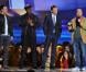 Chris Evans, Samuel L. Jackson, Tom Hiddleston et Joss Whedon de Avengers, sur la scène des MTV Movie Awards le 14 avril à Los Angeles.