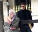 Marc Lavoine et Donald Sutherland en octobre 2012 à Paris pour le tournage de Crossing Lines