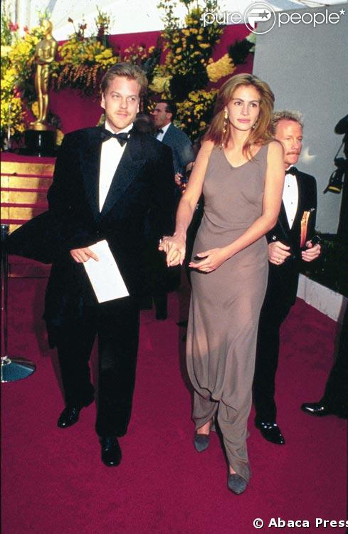 Julia Roberts et Keifer Sutherland aux Oscars en 1991