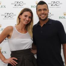 Jo-Wilfried Tsonga célébrait son 28e anniversaire au côté de Tatiana Golovin le 17 avril 2013 lors du tournoi de Monte-Carlo