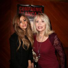 Exclusif : Zahia Dehar et Amanda Lear lors de l'after-show du spectacle Elektro Kif de la compagnie Blanca Li à la Cigale. Paris, le 8 avril 2013.