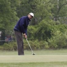 Barack Obama s'est offert une partie de golf sur le 18 trous de la base d'Andrews, le 6 mai 2013