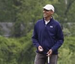 Barack Obama : Détendu et souriant, un président heureux sur un parcours de golf