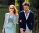 Jessica Chastain et son petit ami Gian Luca Passi aperçus à la sortie de l'Hôtel Cap-Eden-Roc à Antibes lors du 66e Festival du film de Cannes, le 19 mai 2013.