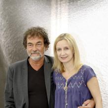 L'acteur Olivier Marchal et sa femme Catherine Marchal - Photocall de la série "A votre service" lors du 53e Festival de Monte-Carlo au Forum Grimaldi à Monaco, le 10 Juin 2013.