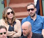 Fred Testot et sa compagne à Roland-Garros le 9 juin 2013 lors des Internationaux de France