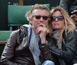 Denis Brogniart et sa femme Hortense à Roland-Garros le 29 mai 2013 lors des Internationaux de France