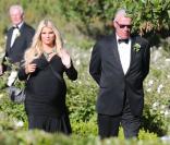 Jessica Simpson, demoiselle d'honneur au mariage d'amis au "Rancho Bernardo Inn" à San Diego, le 15 juin 2013.