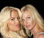 Victoria Silvstedt et sa soeur aux 40 ans du Byblos à St Tropez, le 24/07/08