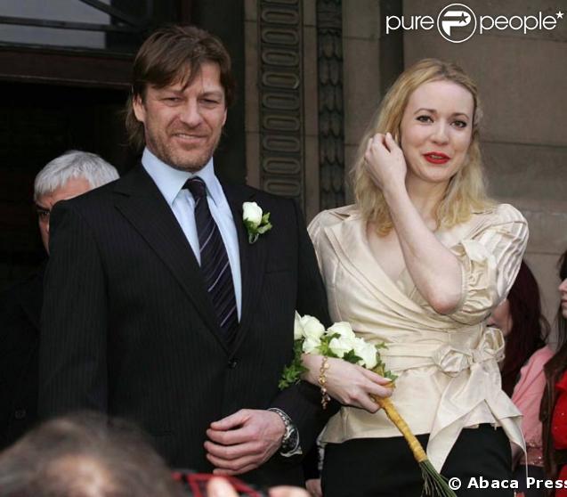 Mariage de Sean Bean avec Georgina Sutcliffe en Fevrier 2008
