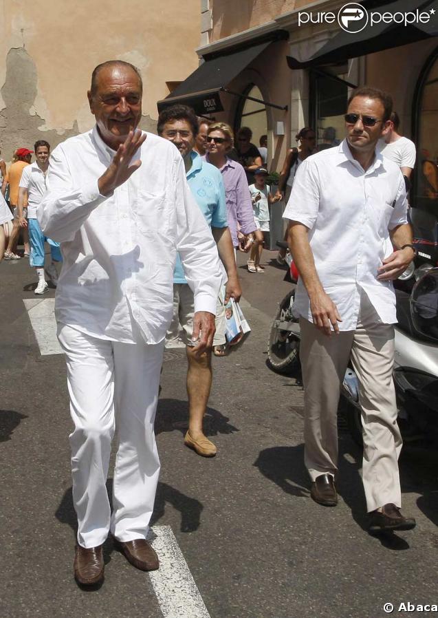 Jacques Chirac, très à l'aise pour ses vacances à Saint-Tropez