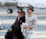 Angelina Jolie et Brad Pitt avec leur fille Zahara