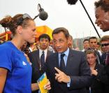 Nicolas Sarkozy, Laure Manaudou et Gaël Monfils