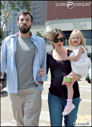 Ben Affleck et Jennifer Garner, et leur fille Violet
