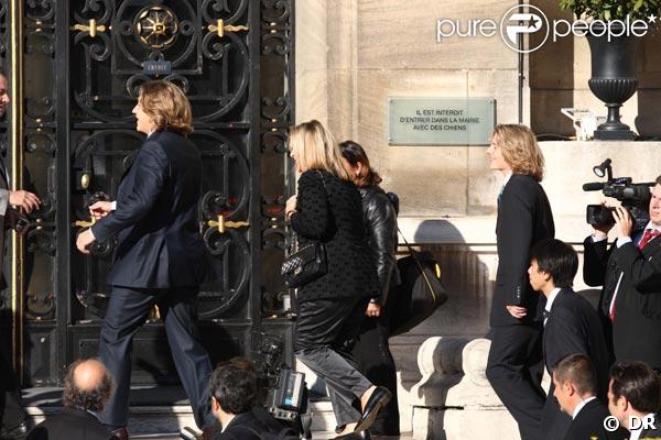 Jean et Pierre Sarkozy et leur maman Marie
