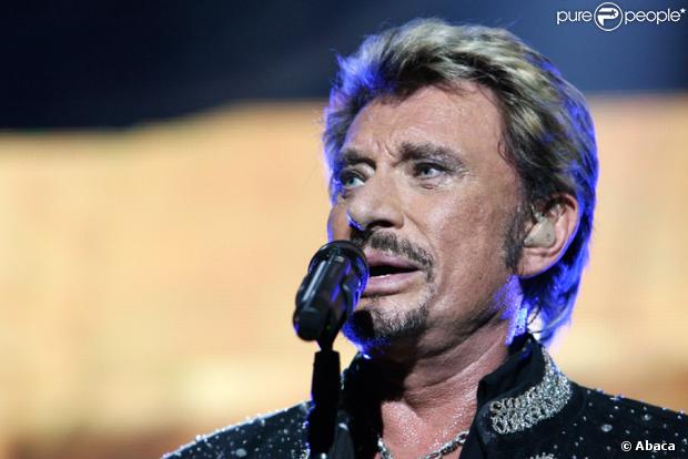 Johnny Hallyday sur scène.