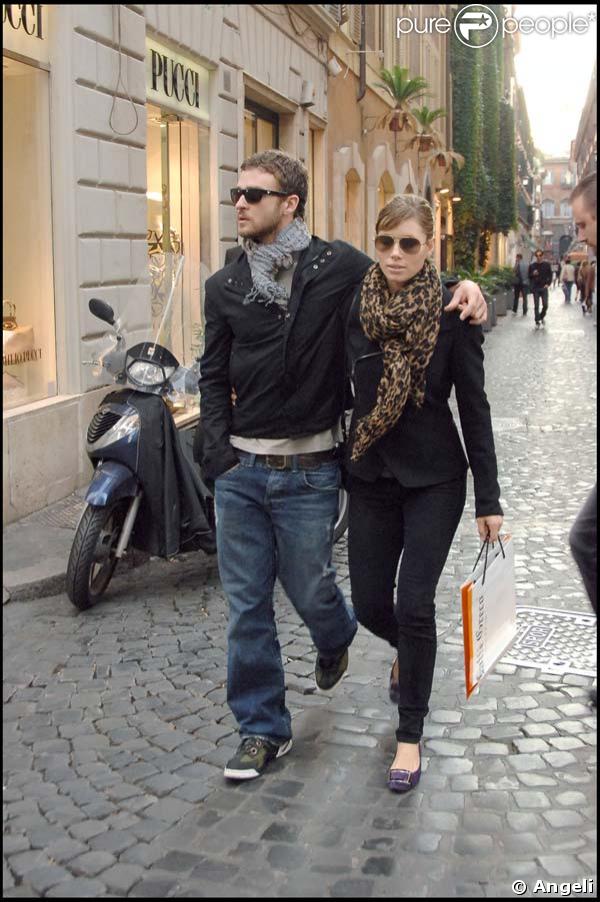 Justin Timberlake et Jessica Biel à Rome