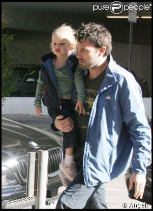 Ben Affleck et Violet, le 10/10/08