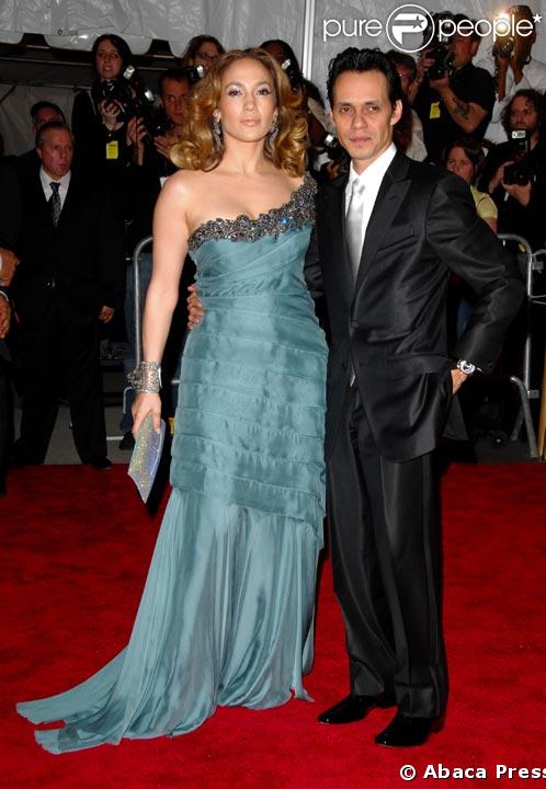 Jennifer Lopez et Marc Anthony en Mai 2008 a la soiree Superheroes: Fashion and Fantasy a New York