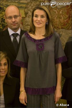 La princesse Letizia d'Espagne au palais de la Zarzuela