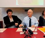 Patrick Bruel, Noam Shalit et Florence Aubenas