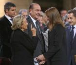Carla Bruni, Bernadette et Jacques Chirac, et Nicolas Sarkozy