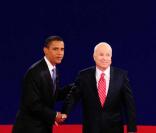 John McCain et son adversaire Barack Obama