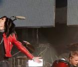 Gustav Schafer, batteur de Tokio Hotel en concert