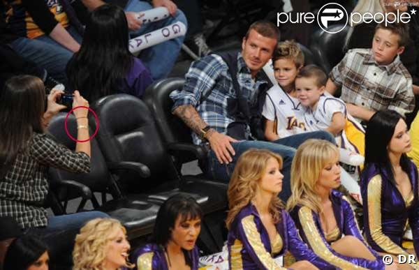 David Beckham, ses enfants et la mystérieuse brune le week-end dernier...