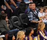 David Beckham, ses enfants et Francesca Leiweke le week-end dernier...
