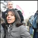REPORTAGE PHOTOS : Audrey Pulvar, une gréviste de charme dans le froid parisien ! (réactualisé)
